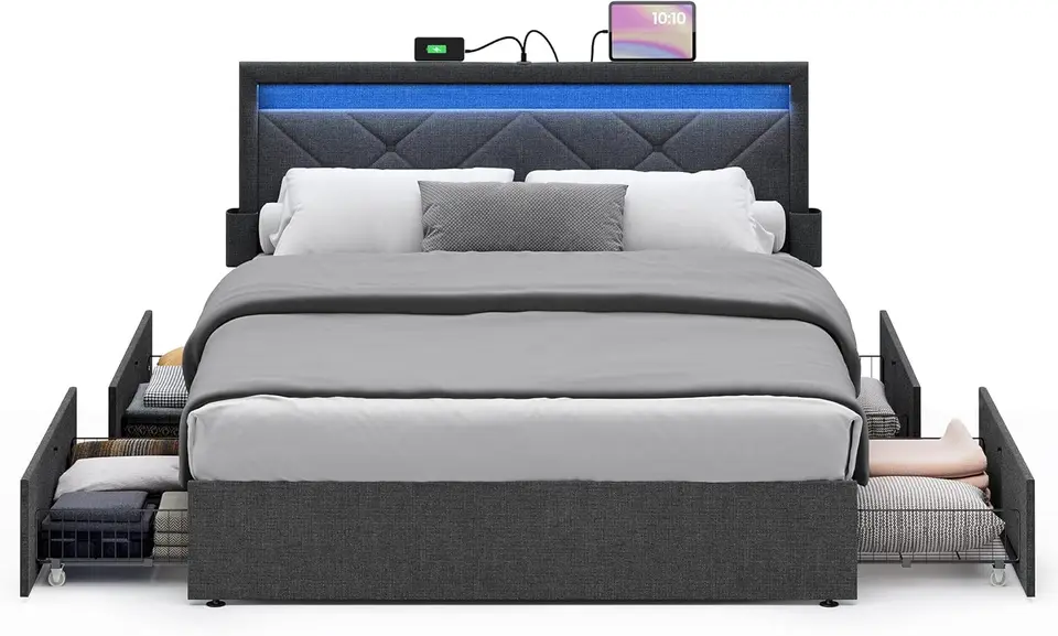 Best King Headboards for Adjustable Beds with Storage and USB Ports
